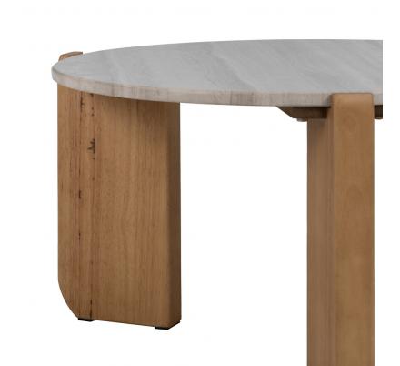 MESA CENTRO NATURAL-BLANCO MÁRMOL/MADERA 72,50 X 70 X 40 CM