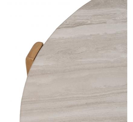 MESA CENTRO NATURAL-BLANCO MÁRMOL/MADERA 83 X 80 X 37 CM