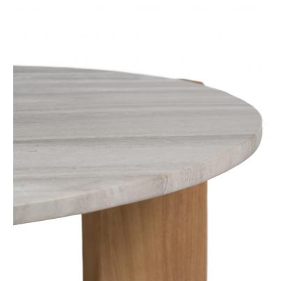 MESA CENTRO NATURAL-BLANCO MÁRMOL/MADERA 83 X 80 X 37 CM