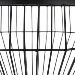 S/2 MESA CENTRO NEGRO METAL-CRISTAL 73 X 73 X 40 CM