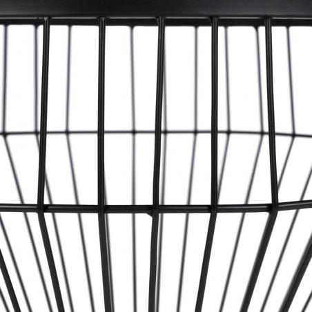 S/2 MESA CENTRO NEGRO METAL-CRISTAL 73 X 73 X 40 CM