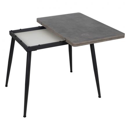 MESA EXTENSIBLE GRIS METAL-MADERA PAX 90 X 60 X 75 CM