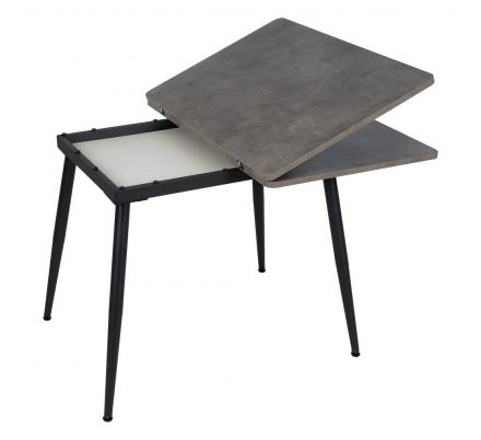 MESA EXTENSIBLE GRIS METAL-MADERA PAX 90 X 60 X 75 CM