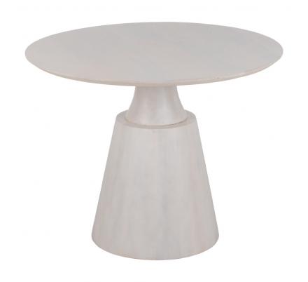 MESA COMEDOR BLANCO MADERA DE MANGO 100 X 100 X 78 CM