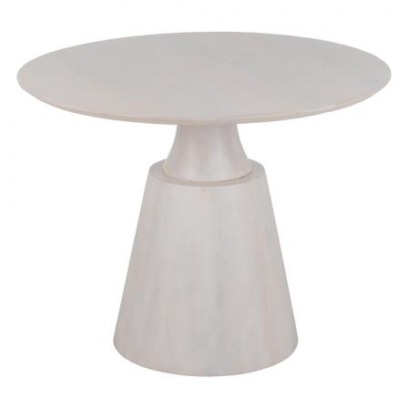 MESA COMEDOR BLANCO MADERA DE MANGO 100 X 100 X 78 CM