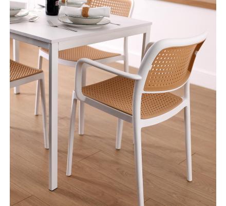 SILLA REPOSABRAZOS VENUS BLANC