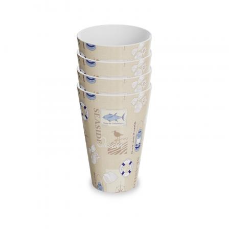 SET 4 VASOS SEASIDE