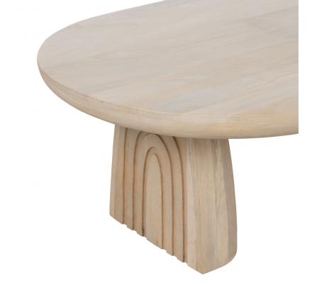 MESA CENTRO BLANCO MADERA DE MANGO SALÓN 107 X 71 X 38 CM