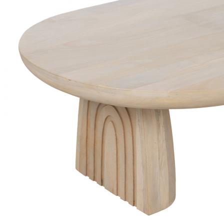 MESA CENTRO BLANCO MADERA DE MANGO SALÓN 107 X 71 X 38 CM