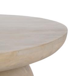 MESA CENTRO BLANCO MADERA DE MANGO SALÓN 107 X 71 X 38 CM