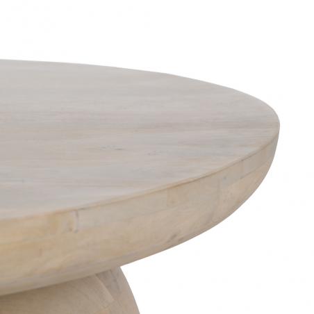 MESA CENTRO BLANCO MADERA DE MANGO SALÓN 107 X 71 X 38 CM