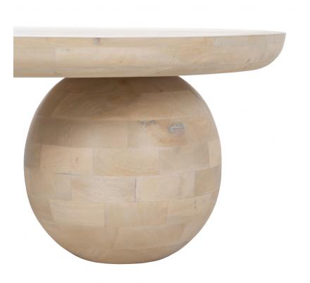 MESA CENTRO BLANCO MADERA DE MANGO SALÓN 107 X 71 X 38 CM