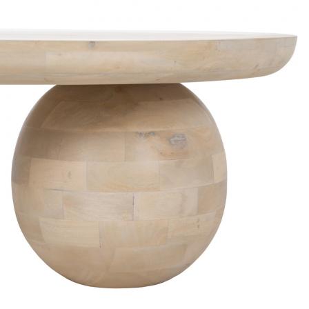 MESA CENTRO BLANCO MADERA DE MANGO SALÓN 107 X 71 X 38 CM