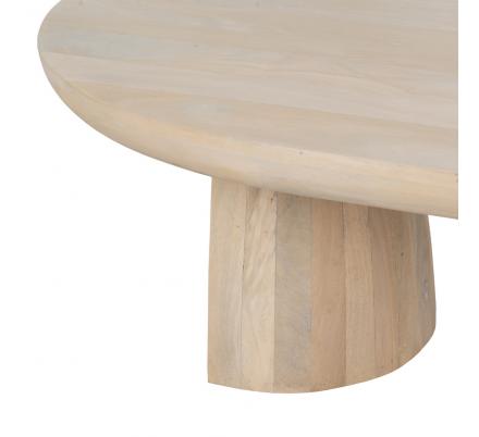 MESA CENTRO BLANCO MADERA DE MANGO SALÓN 107 X 71 X 38 CM