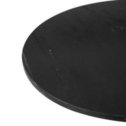 MESA CENTRO NEGRO-ORO HIERRO / MÁRMOL 55 X 55 X 38 CM