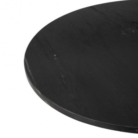 MESA CENTRO NEGRO-ORO HIERRO / MÁRMOL 55 X 55 X 38 CM