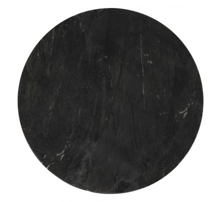 MESA CENTRO NEGRO-ORO HIERRO / MÁRMOL 55 X 55 X 38 CM