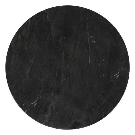 MESA CENTRO NEGRO-ORO HIERRO / MÁRMOL 55 X 55 X 38 CM