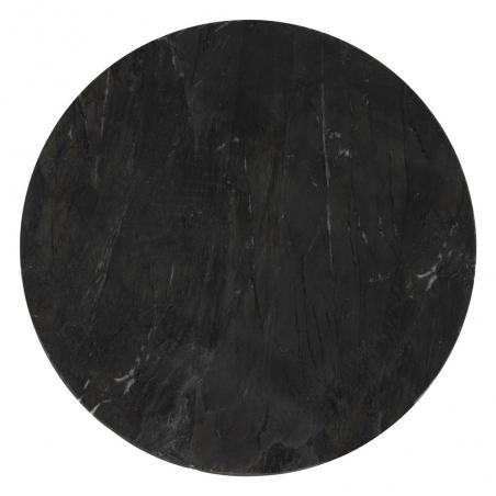 MESA CENTRO NEGRO-ORO HIERRO / MÁRMOL 55 X 55 X 38 CM