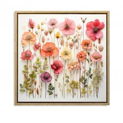 LIENZO 40 x 40 FLORA ROSA