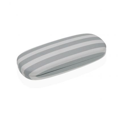 FUNDA GAFAS RAYAS GRISES