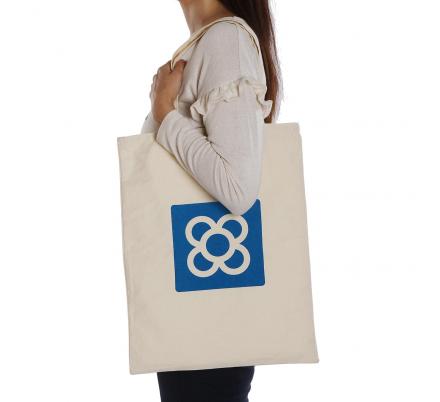 BOLSO COMPRA BALDOSA BARCELONA AZUL