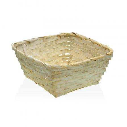 CESTA CUADRADA DE 20 X 20 AMARILLA