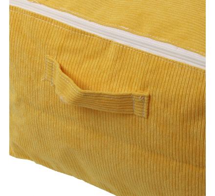 CAJA ALMACENAMIENTO CORDUROY AMARILLA  M