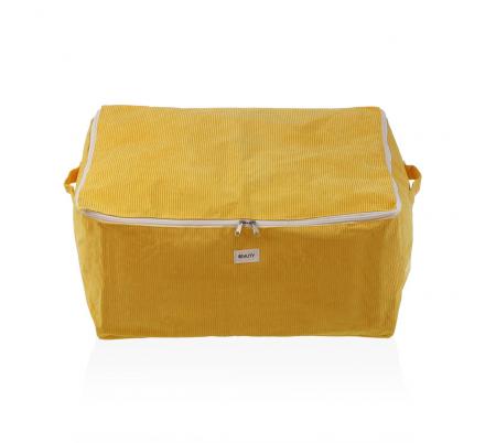 CAJA ALMACENAMIENTO CORDUROY AMARILLA  L