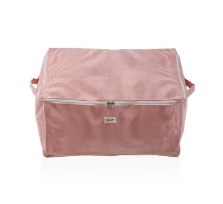CAJA ALMACENAMIENTO CORDUROY ROSA L