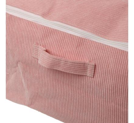 CAJA ALMACENAMIENTO CORDUROY ROSA L