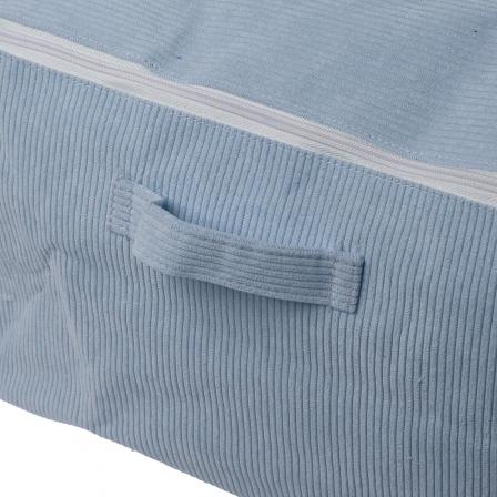 CAJA ALMACENAMIENTO CORDUROY GRIS OSCURO L