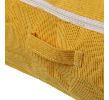 CAJA ALMACENAMIENTO CORDUROY AMARILLA XL