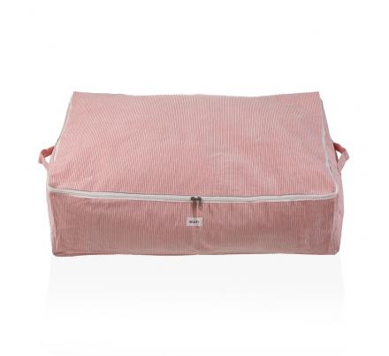 CAJA ALMACENAMIENTO CORDUROY ROSA XL