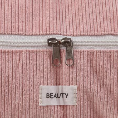CAJA ALMACENAMIENTO CORDUROY ROSA XL