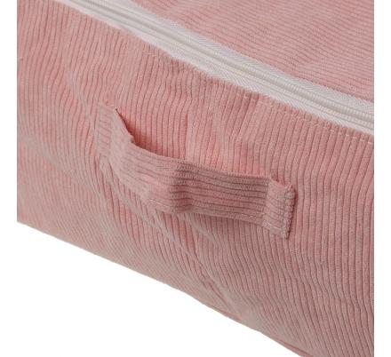 CAJA ALMACENAMIENTO CORDUROY ROSA XL