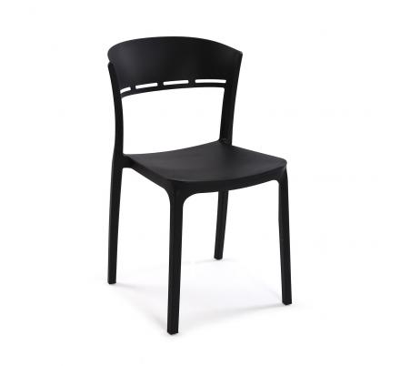 SILLA CON RESPALDO NEGRA