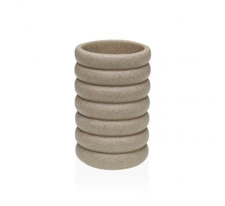 VASO PARA CEPILLOS BEIGE