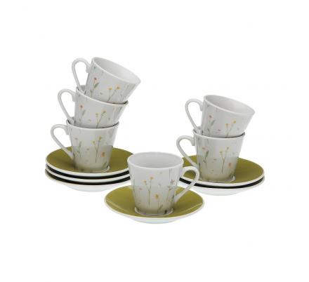 SET 6 TAZAS CAFE CON PLATO LAISON