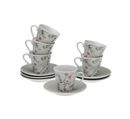 SET 6 TAZAS CAFE CON PLATO CAPRICE