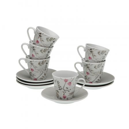 SET 6 TAZAS CAFE CON PLATO CAPRICE