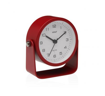 RELOJ DE MESA DESPERTADOR ALURA ROJO