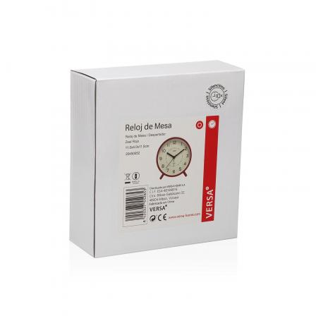 RELOJ DE MESA DESPERTADOR ZEAL ROJO