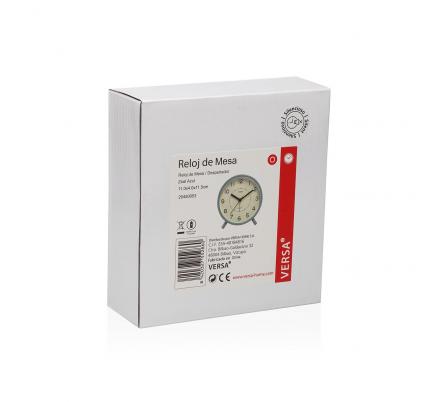 RELOJ DE MESA DESPERTADOR ZEAL AZUL