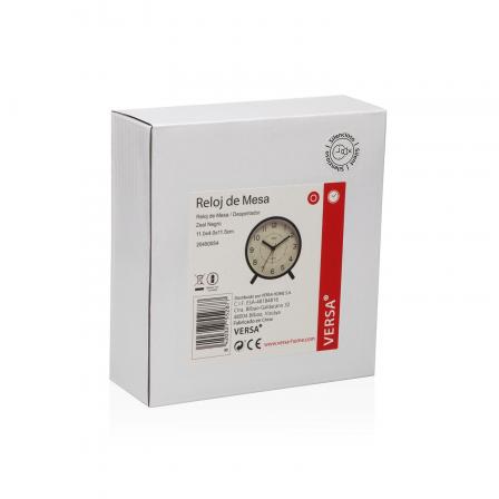 RELOJ DE MESA DESPERTADOR ZEAL NEGRO