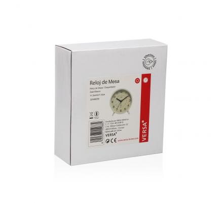 RELOJ DE MESA DESPERTADOR ZEAL BLANCO