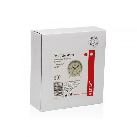 RELOJ DE MESA DESPERTADOR ZEAL BLANCO