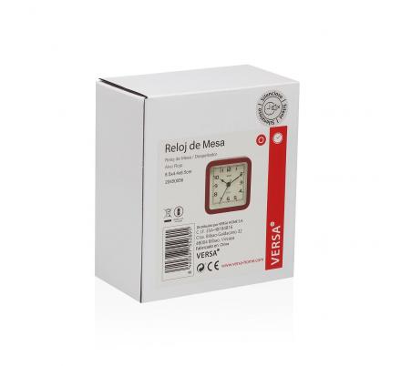 RELOJ DE MESA DESPERTADOR ALVO ROJO