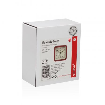 RELOJ DE MESA DESPERTADOR ALVO ROJO