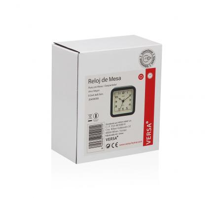 RELOJ DE MESA DESPERTADOR ALVO NEGRO